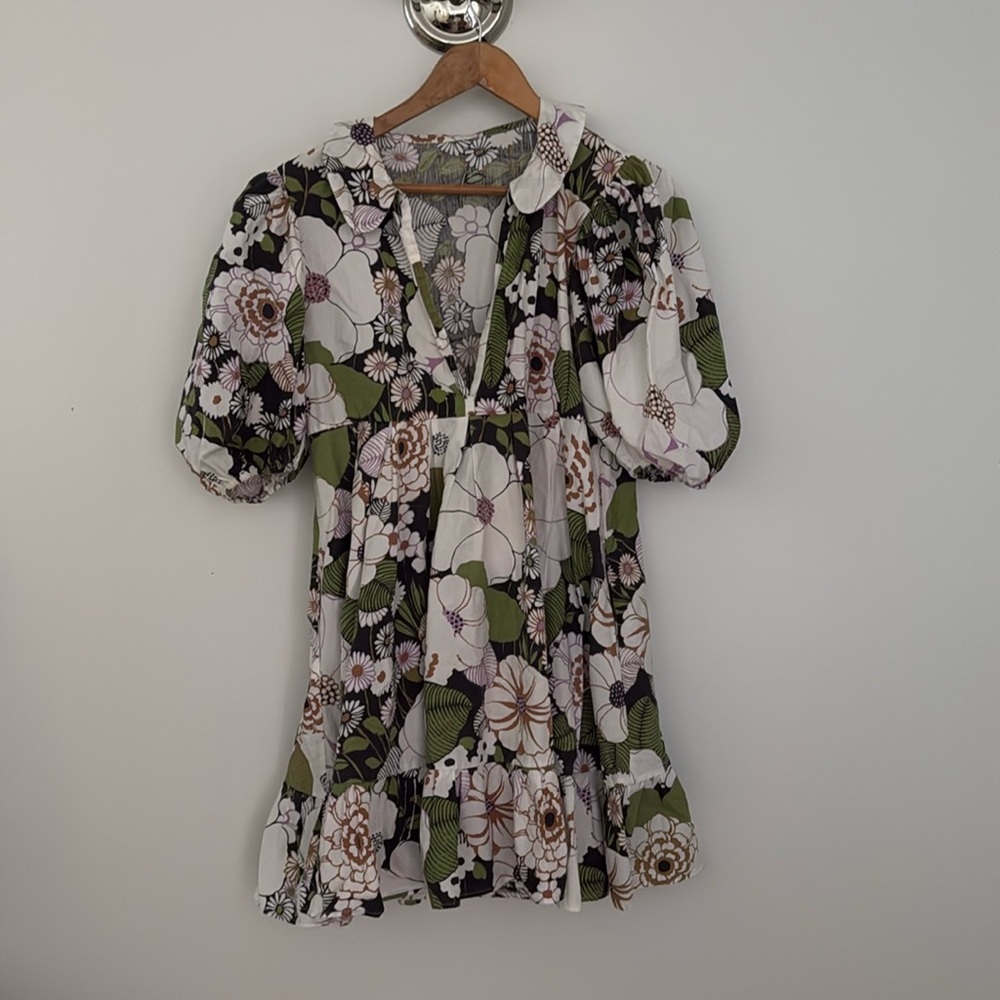 Maje floral poplin dress
